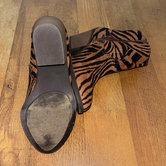 Zebra Print Ankle Booties - Picture 7 of 8
